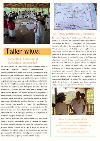 Ima Taller Derecho humano derecho territorial inguna